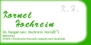 kornel hochrein business card